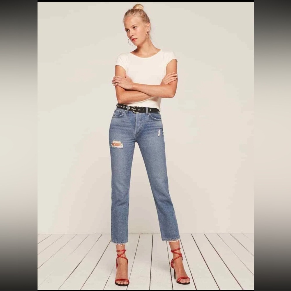 Reformation Vintage Fit High Waist Jeans Salton Wash Size 26
